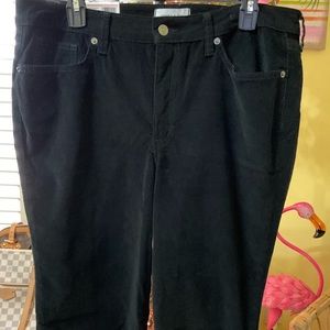 Crown & Ivy SOFT Corduroy Retro Flare Jeans Size 14 Black🖤